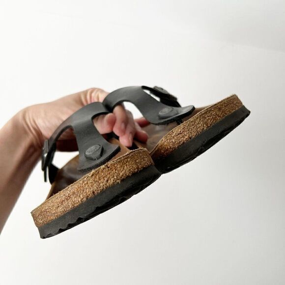 Birkenstock Gizeh Birko-Flor Vegan Faux Leather Black Sandals‎ Size 36 Reg 5-5.5 - Picture 5 of 10